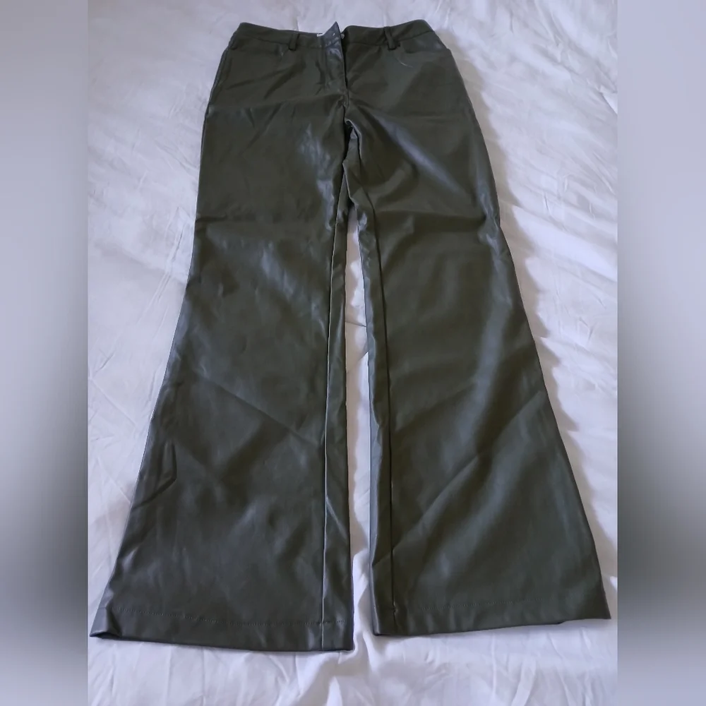 Petal & Pup Ashley Faux Leather Pants - Olive (NWOT) - Picture 7 of 9